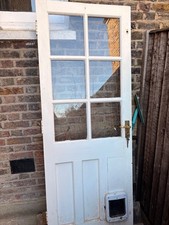 Edwardian solid timber back door with six glazed panes – from 1910 house