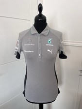 Puma Mercedes AMG Petronas F1 2014 Team Polo Womens UK 8 Grey Formula One