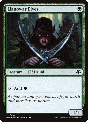 Mtg llanowar elves gn3 - mtg,