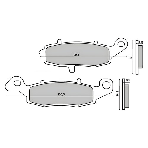 Front brake pads - pads, rms