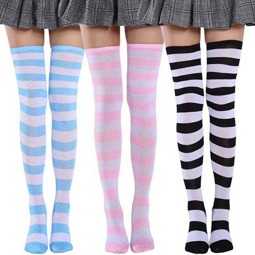 Women girls over knee striped - girls,