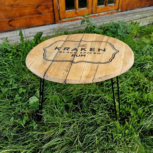 Rum camping table oak barrel - rum,