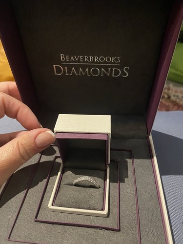 Platinum diamond eternity ring - diamond,