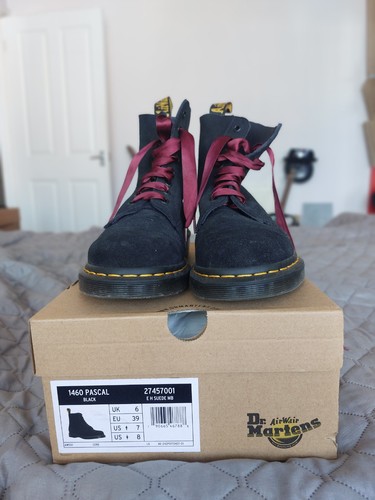 Martens black suede pascals - black,