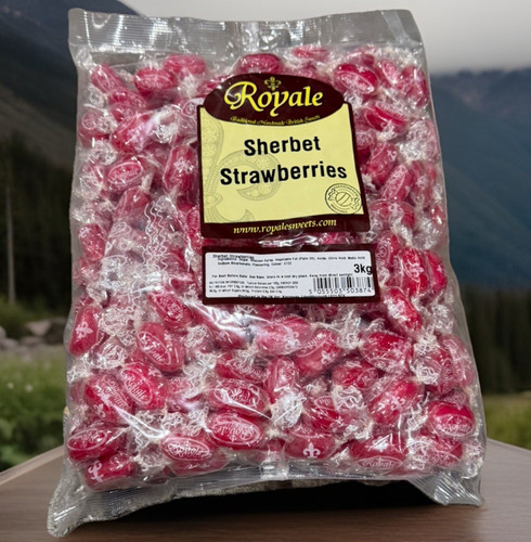 Royale sherbet strawberries - sherbet,