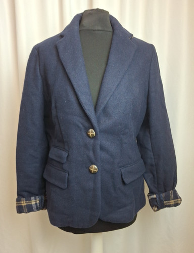 Next wool blend blazer navy - wool,