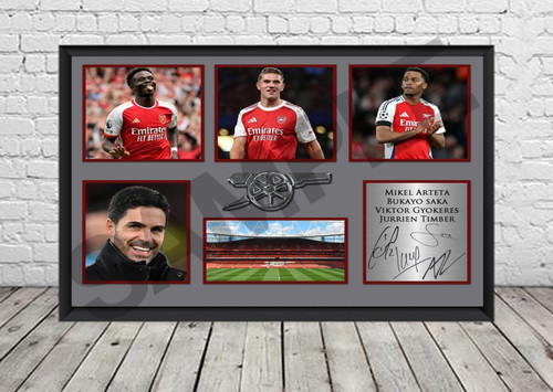Arsenal signed photo poster - signed,