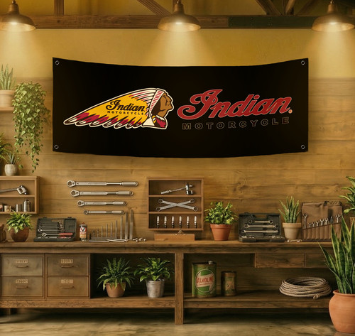 Indian motorcycle flag banner - flag,