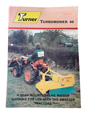 TURNER TURBOMOWER 40 BROCHURE LEAFLET (TRACTOR FLAIL MOWER)