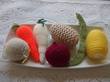 HAND KNITTED FOOD. 7 ASSORTED