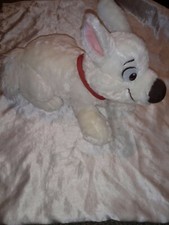 THE DISNEY STORE BOLT DOG LYING PLUSH STUFFED TOY 14" SMALL