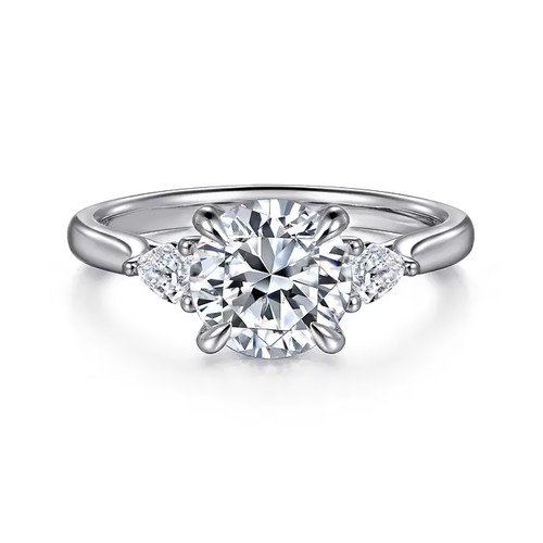 18k white gold engagement - white,