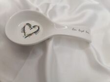 Brand New Heart Ceramic ~ Spoon/Tea-Bag Rest Live Laugh Love  