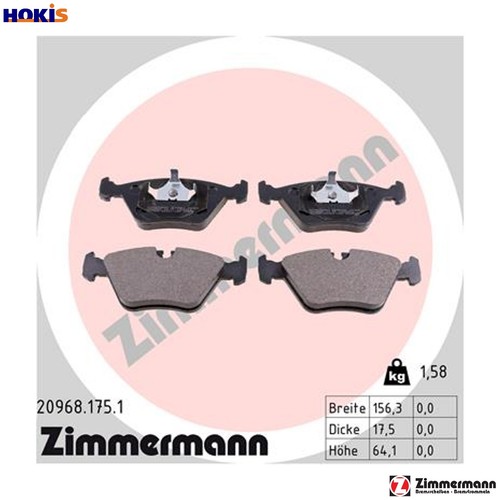 Brake pad set disc - set,