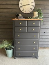 Tall M&S Chest of Drawers 125cm high Painted Black