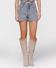 Avec Les Filles Women's Shorts Sz 30 Yoke Detail Denim