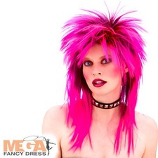 80s Pink Punk Rocker Wig