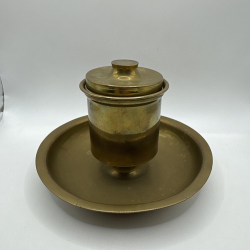 Ww2 brass ashtray jar - , &