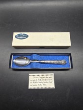 Vintage Sterling Silver Queens Jam Spoon Sheffield 1979 Boxed 15cm Long