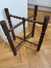 Antique Folding Wooden Barley Twist Table Legs