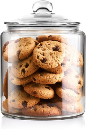 Large glass jar - jar,3.9l, wide