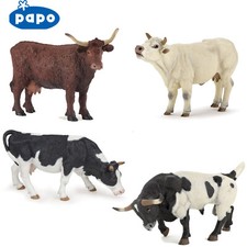 PAPO Farmyard Friends - Choice of 15 different CATTLE Cows Calfs Bulls with Tag