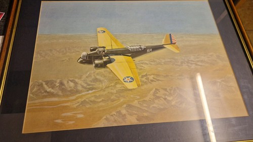 Painting american airplane - painting,