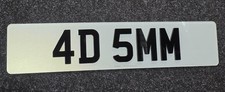 Number Plates Pair 4D 5mm UK