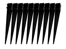 Fence Post Support Spike Holders 3" 75MM X10 (Square Bolt Grip Fencing Shoe)