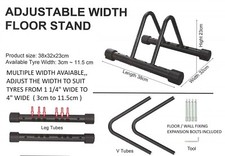 Adjustable width bike stand