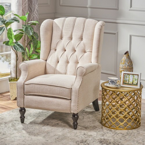 Tufted wingback recliner - tufted, chair
