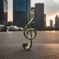 Eye Catching Treble Clef Metal