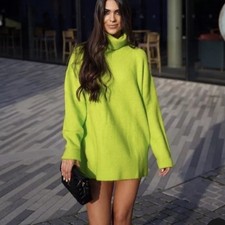 Zara lime green turtleneck