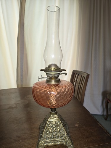 Antique oil lamp featuring - antique,