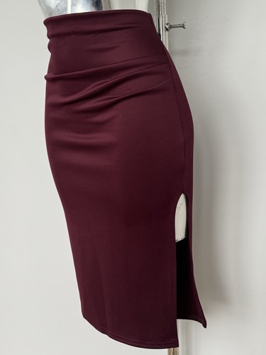 Knee length side split - split, skirt