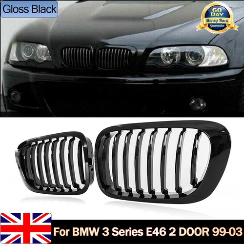 Gloss black front kidney grill - gloss,