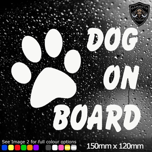 Dog board sticker vinyl - on,