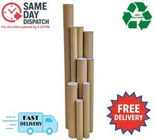 Premium Cardboard Postal Tubes A0 A1 A2 A3/ A4 855, 1055 mm | 50mm/75mm Wide