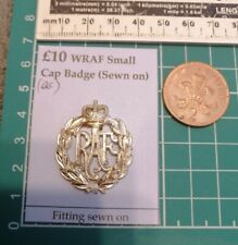 WRAF Women's Royal Air Force (QC) Cap Badge (small & sewn on) Cap Badges