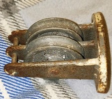 Vintage Double Galvanised Pulley For Washing Line