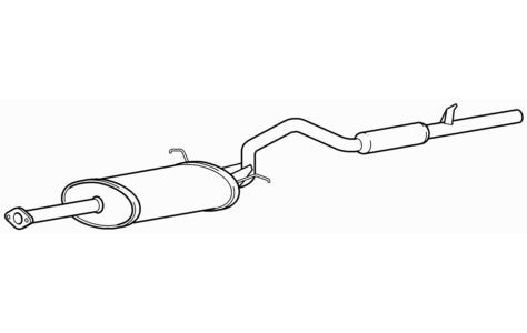Quality rear exhaust silencer - rear,