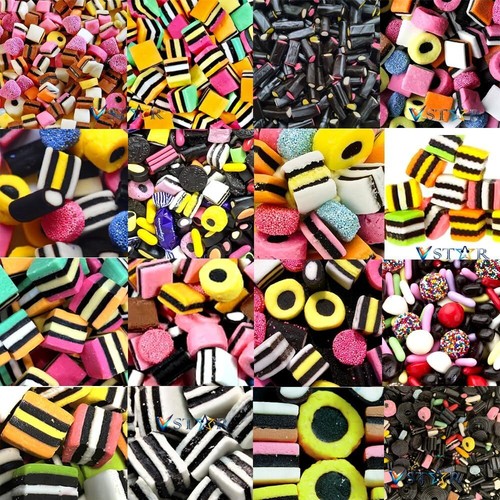 Mixed liquorice sweets - mixed,