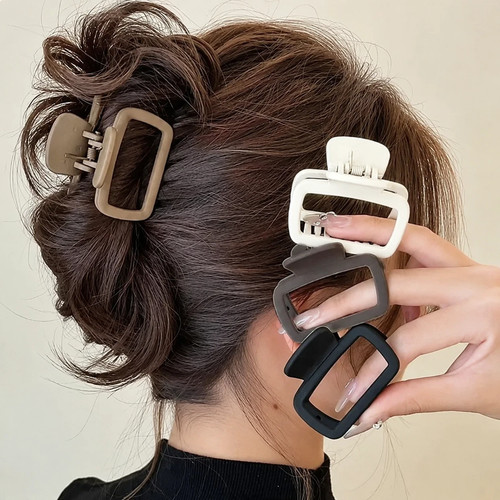 4pc square hair claw clips - square,