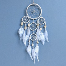 White Dreamcatcher Boys Girls Dream Catcher Natural Traditional Decoration 9x30