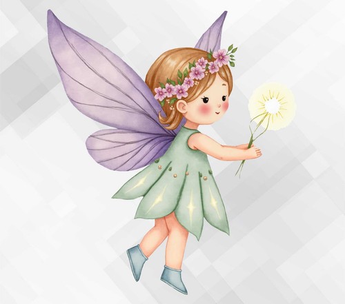 Watercolour fairy wall vinyl - wall,