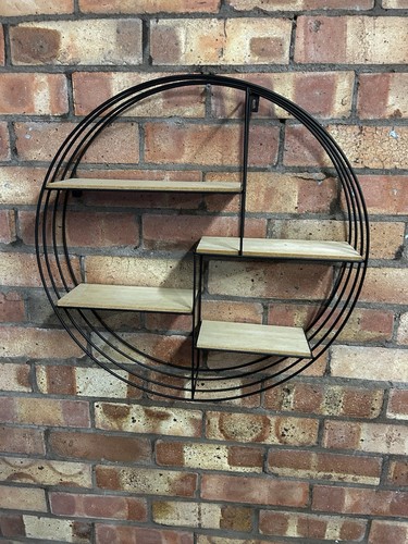 Metal round floating shelf - metal,
