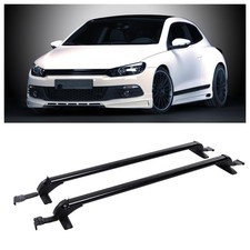 Car Top Roof Rack Cross Bar Cargo Luggage Carrier Black For Scirocco MK3 Coupe