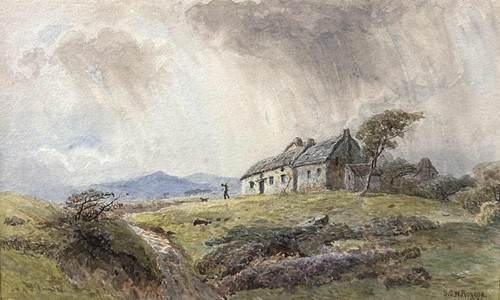 Antique watercolour scottish - watercolour,