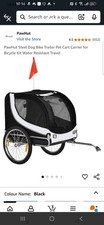 Dog Bike Trailer 2-in-1 Pet Stroller for Large Dogs Cart Foldable Bicycle