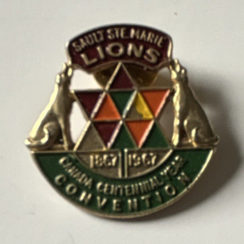 Lions club enamel - lions,